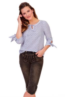 Marjo Trachtenjeans Damen - MILLA KB, Dunkelbraun, 32