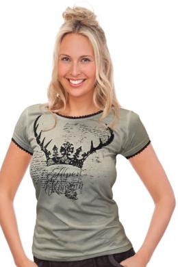 Marjo Trachtenshirt Damen - ALPENKÖNIGIN, Greige, L