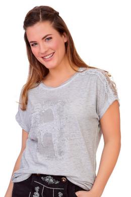 Marjo Trachtenshirt Damen - BERTA, Grau, XXL