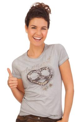 Marjo Trachtenshirt Damen - BREZN, Hellgrau, XS