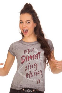 Marjo Trachtenshirt Damen - DIRNDL, Grau, S