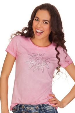 Marjo Trachtenshirt Damen - EDELWEIß, Pink, M