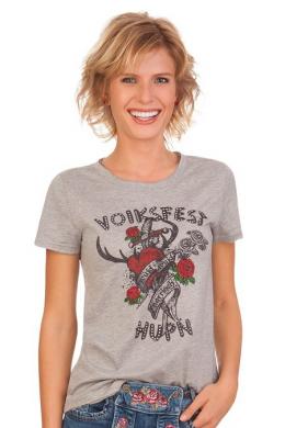 Marjo Trachtenshirt Damen - GRETL, Grau, S