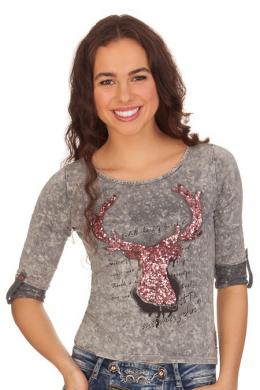 Marjo Trachtenshirt Damen - HANNA, Grau, M