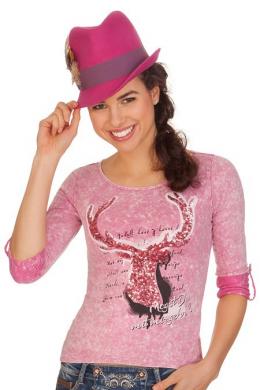 Marjo Trachtenshirt Damen - HANNA, Pink, XXL
