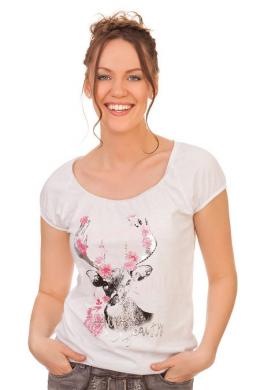Marjo Trachtenshirt Damen - JULIA, Weiß, M