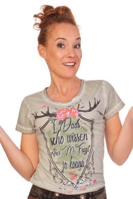 Marjo Trachtenshirt Damen - MANU, Taupe, L