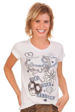 Marjo Trachtenshirt Damen - NARRISCH, Weiß, L