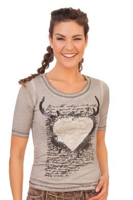 Marjo Trachtenshirt Damen - OLGA, Grau, M