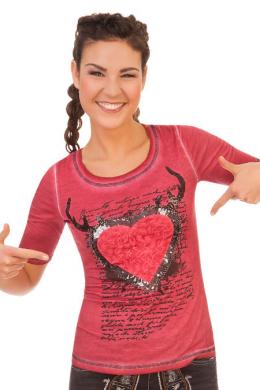Marjo Trachtenshirt Damen - OLGA, Rot, S