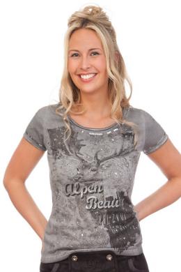 Marjo Trachtenshirt Damen - SUSANNE, Grau, XS