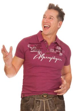 Marjo Trachtenshirt Herren - ALPENJÄGER, Bordeaux, L