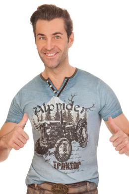 Marjo Trachtenshirt Herren - ALPRIDER, Blau, XXL