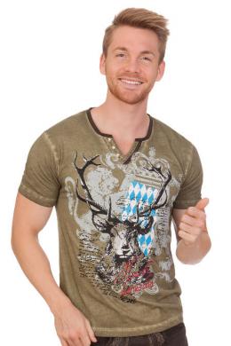 Marjo Trachtenshirt Herren - FABIAN BAVARIA, Taupe, M