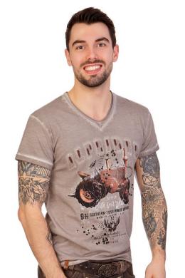 Marjo Trachtenshirt Herren - FLORIAN, Moon Rock, S