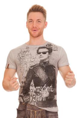 Marjo Trachtenshirt Herren - HERMANN, Hellgrau, S