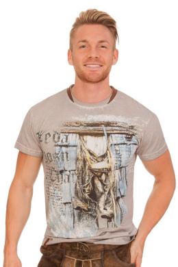 Marjo Trachtenshirt Herren - PETER, Grau, S