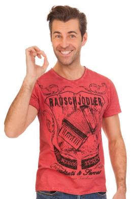 Marjo Trachtenshirt Herren - RAUSCHJODLER, Rot, XXL