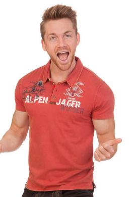 Marjo Trachtenshirt Herren - ROBERT, Ziegelrot, L