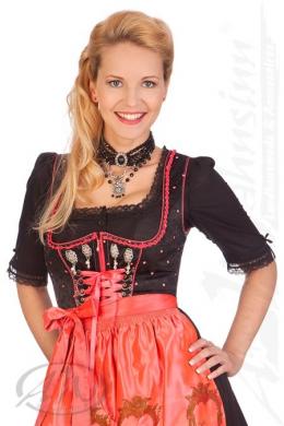 Melega Dirndlbluse - BLANCA, Schwarz, 46