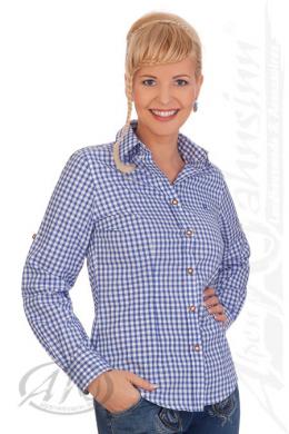 Orbis Trachtenbluse - BASIC, Blau, 46