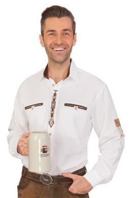 Orbis Trachtenhemd - ALBIN, Weiß, 39/40 (M)