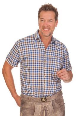 Orbis Trachtenhemd - ARNOLD, Blau, 51/52 (5XL)