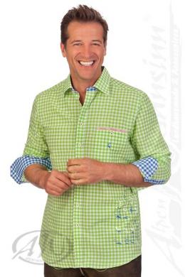 Orbis Trachtenhemd - BOCKIG, Apfelgrün, 43/44 (XL)