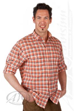Orbis Trachtenhemd - H069, Orange, 4XL