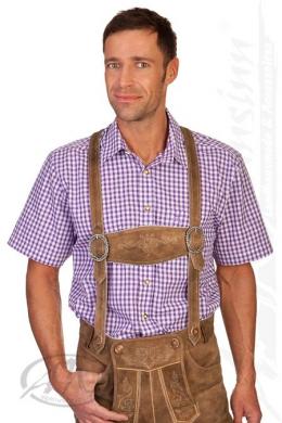 Orbis Trachtenhemd - H1209, Lila, 6XL