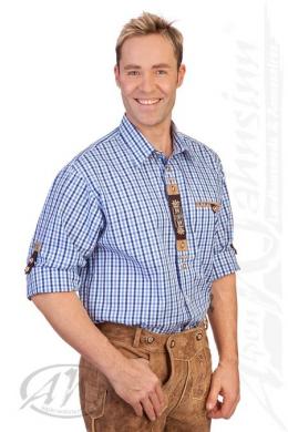 Orbis Trachtenhemd - H1306, Blau, L