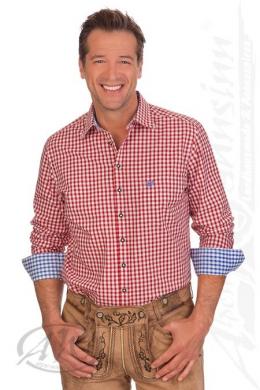 Orbis Trachtenhemd - H1438, Rot, 45/46 (XXL)