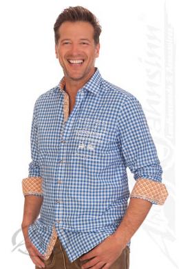 Orbis Trachtenhemd - H1530, Blau, 43/44 (XL)