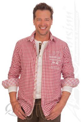 Orbis Trachtenhemd - H1530, Rot, 43/44 (XL)