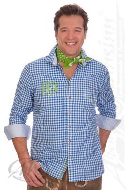 Orbis Trachtenhemd - H1533, Blau, 53/54 (6XL)