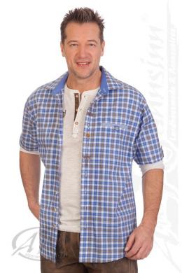 Orbis Trachtenhemd - H1623, Blau, 49/50 (4XL)