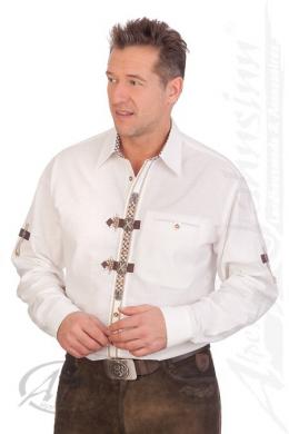 Orbis Trachtenhemd - H1638, Weiß, 43/44 (XL)