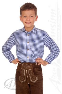 Orbis Trachtenhemd Kind - Ki-H037 - PETERLE, Blau, 110/116