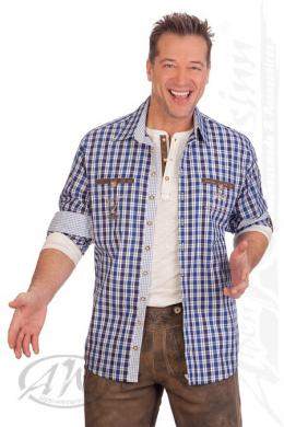 Orbis Trachtenhemd - UWE, Blau, 43/44 (XL)