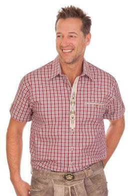 Orbis Trachtenhemd - WALDFRIED, Rot, 49/50 (4XL)
