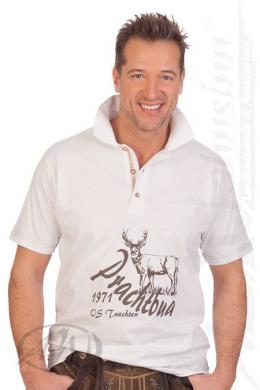 Orbis Trachtenshirt Herren - PRACHTBUA, Weiß, 6XL