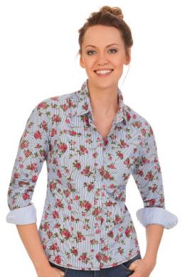PURE Trachtenbluse - ROSENHIMMEL, Hellblau, XXL