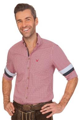PURE Trachtenhemd - RUPERT, Bordeaux, S