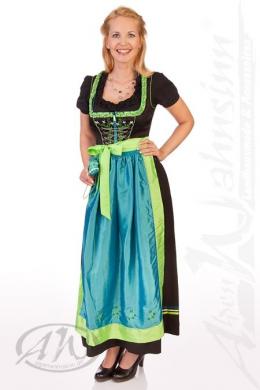Spieth & Wensky Dirndl lang 2tlg. - PAPILLA/LANG, Petrol, 52