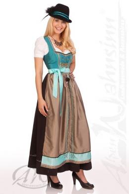 Spieth & Wensky Dirndl lang 2tlg. - ROSEMARIE/LANG, Türkis, 42