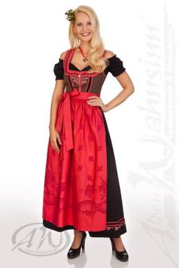 Spieth & Wensky Dirndl lang 2tlg. - SAPHIRA, Himbeer, 34