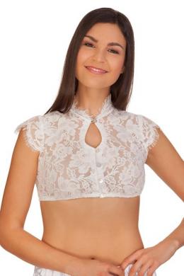 Spieth & Wensky Dirndlbluse - GRIMALDI, Weiß, 42