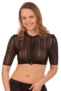 Spieth & Wensky Dirndlbluse - HIRSE, Schwarz, 38