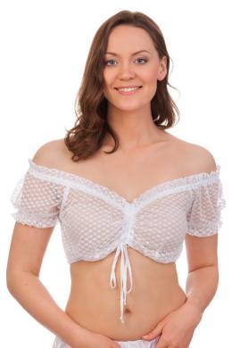 Spieth & Wensky Dirndlbluse - MAINZ, Weiß, 34