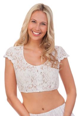 Spieth & Wensky Dirndlbluse - MERKLINGEN, Weiß, 44